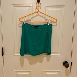 Zara Green Button Skort